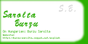 sarolta burzu business card